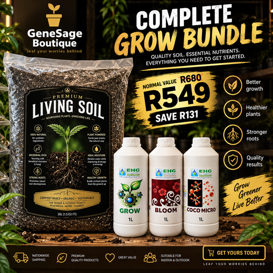 Complete Grow Bundle – 30L Living Soil & EHG Nutrients